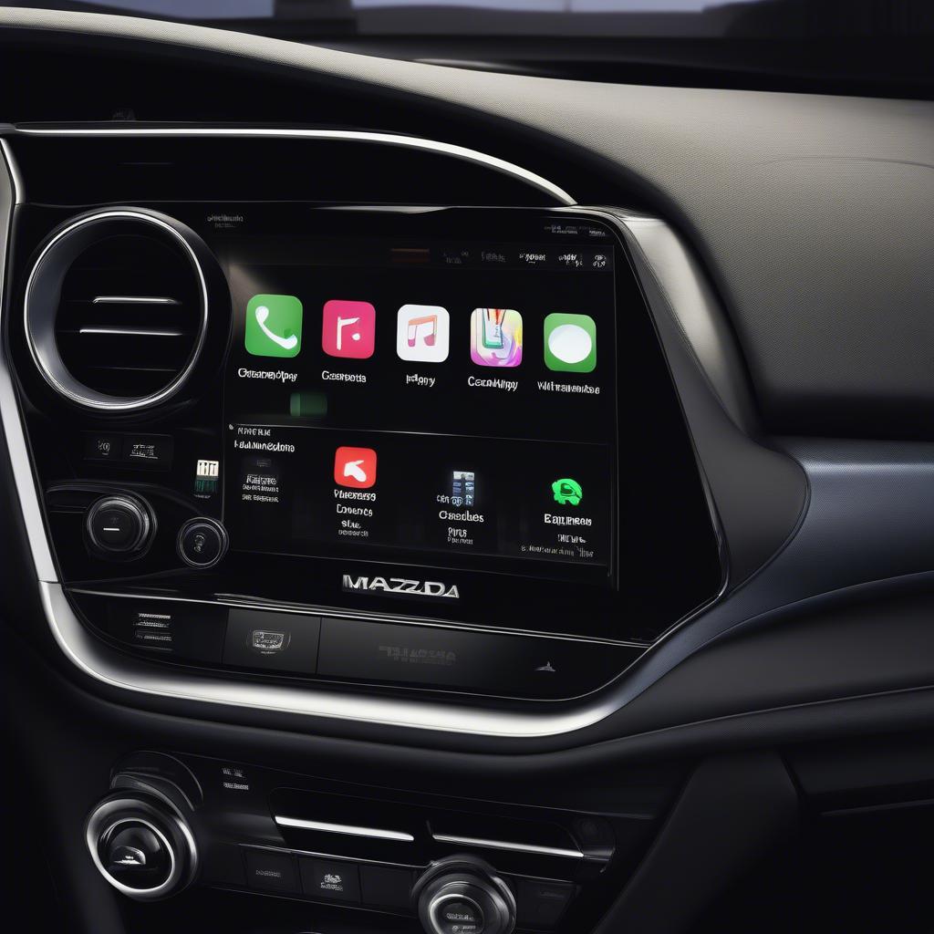 Apple CarPlay hiển thị trên màn hình trung tâm Mazda 6