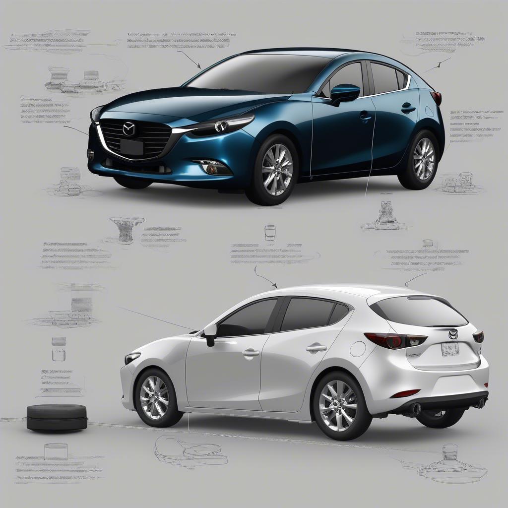 Các loại cảm biến cho Mazda 3: cảm biến lùi, cảm biến trước, cảm biến áp suất lốp