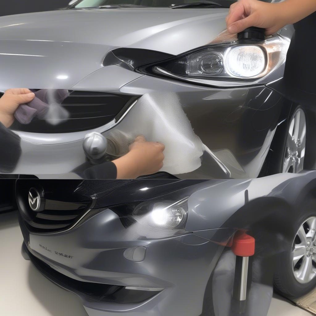 Đánh bóng đèn pha Mazda 6