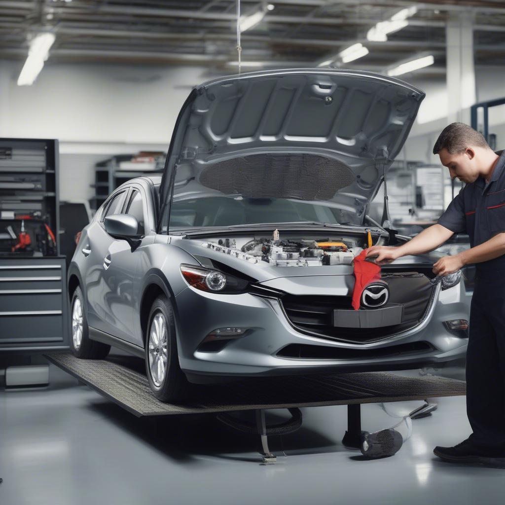 Bảo dưỡng Mazda sau 2 năm sử dụng: dễ dàng, tiết kiệm, phụ tùng chính hãng readily available.