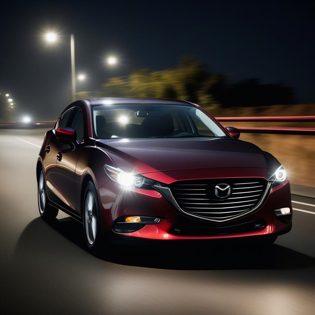 Đèn LED Mazda 3 2017 tăng tầm nhìn và an toàn khi lái xe