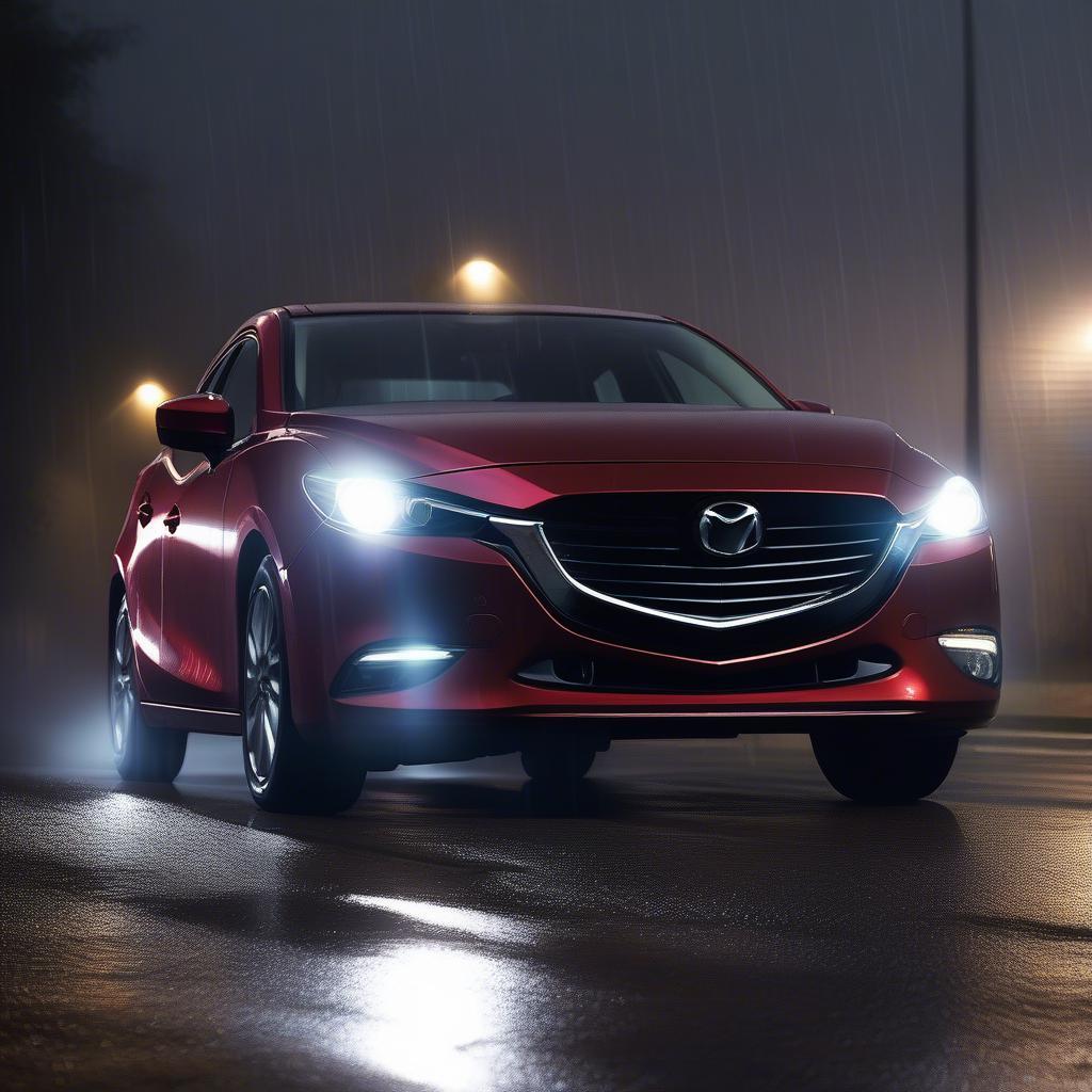 Độ đèn gầm Mazda 3 2018 tăng tầm nhìn trong điều kiện thời tiết xấu