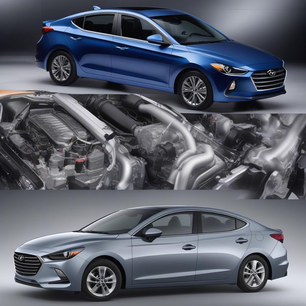 Động cơ Elantra 2017 và Mazda 3