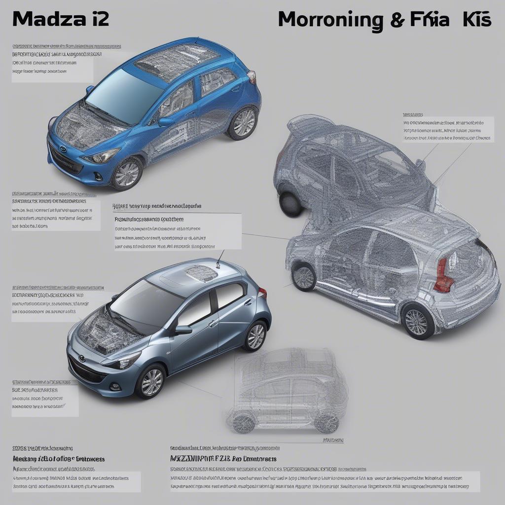 Động cơ Mazda 2 và Kia Morning