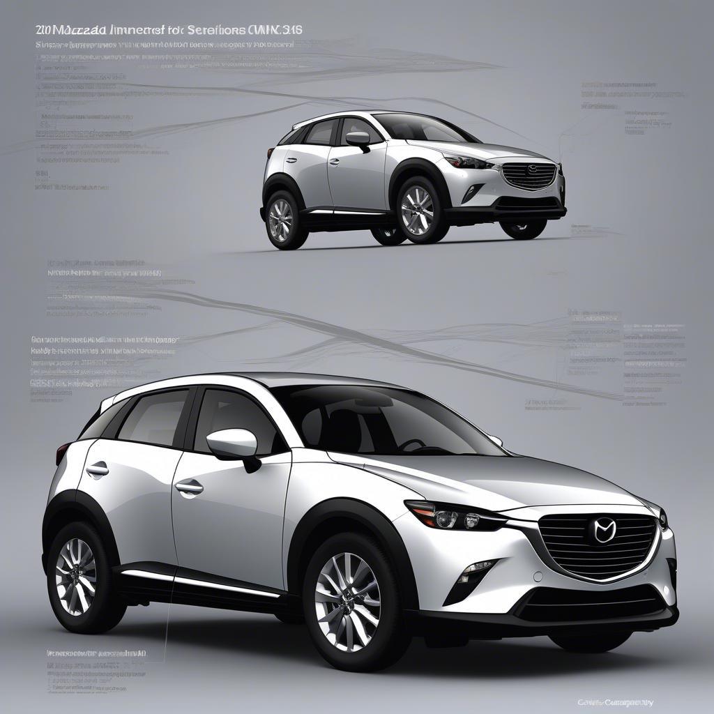 Kích thước tổng quan Mazda CX-3 2016