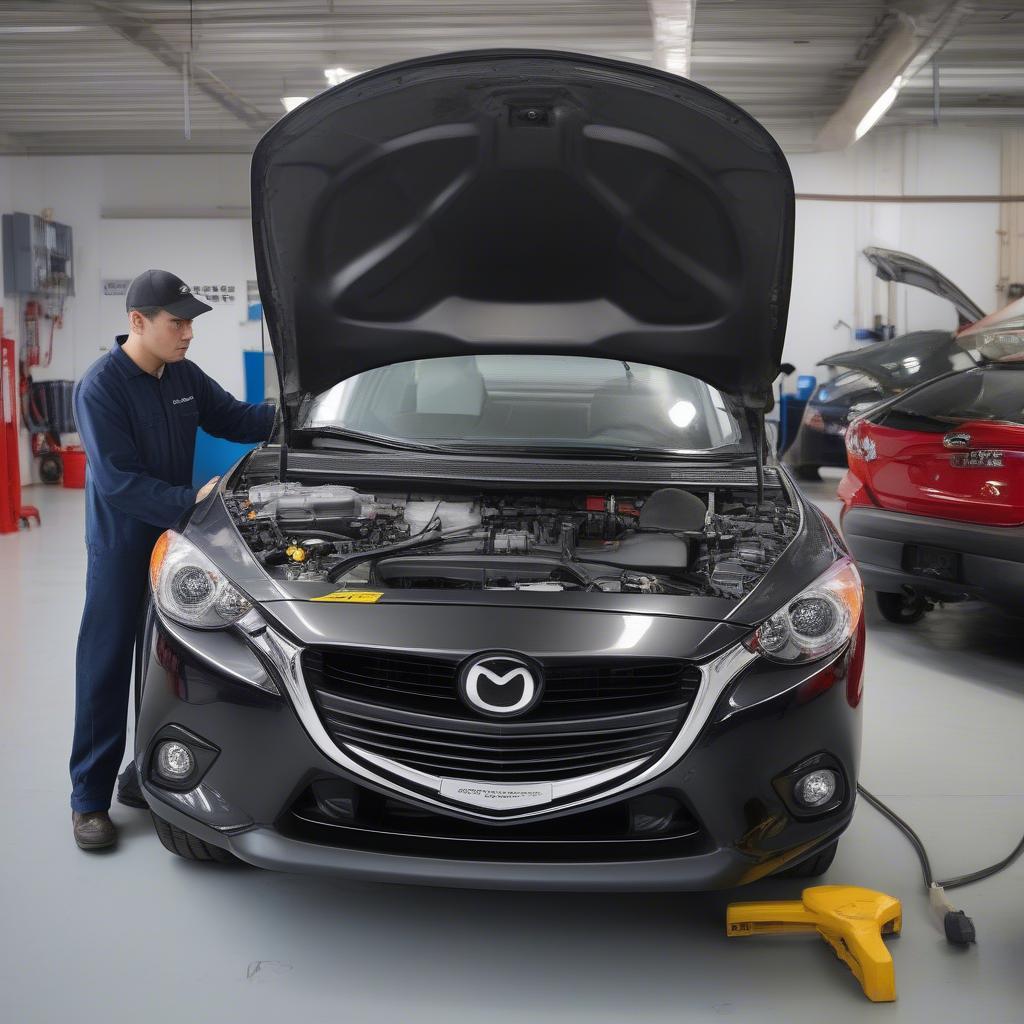 Kiểm tra bảo dưỡng Mazda 2 lần 2