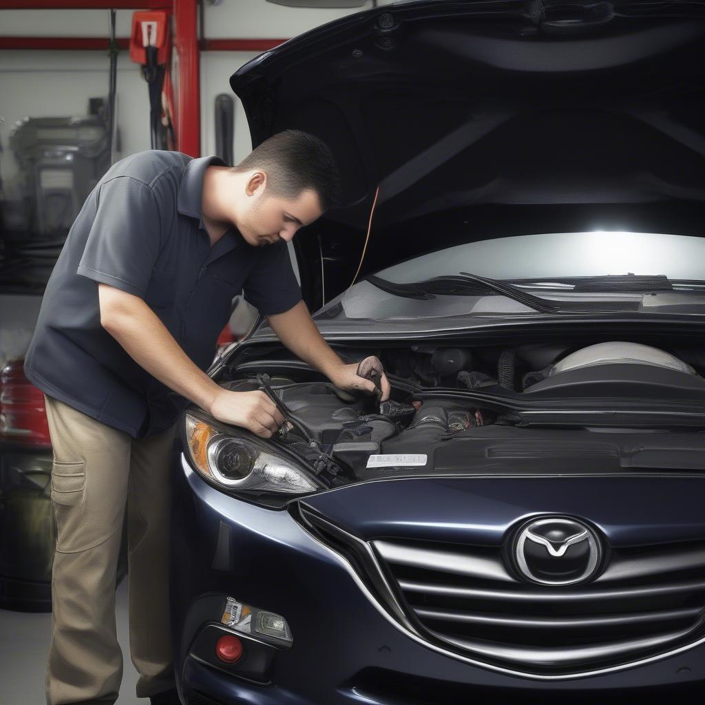 Kiểm tra động cơ Mazda 3 trước khi mua