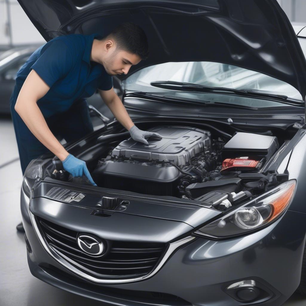 Kiểm tra động cơ Mazda 3 cũ