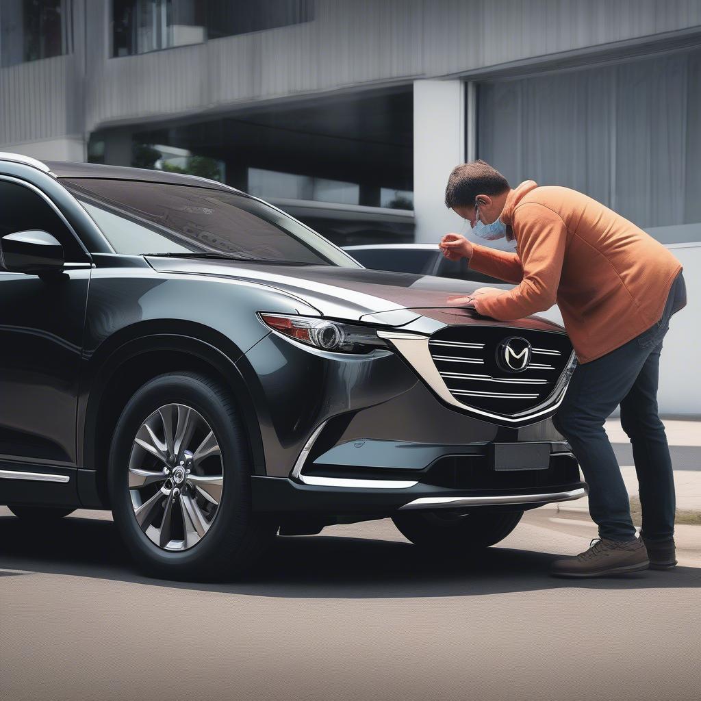 Kiểm tra ngoại thất Mazda CX-9 cũ kỹ càng