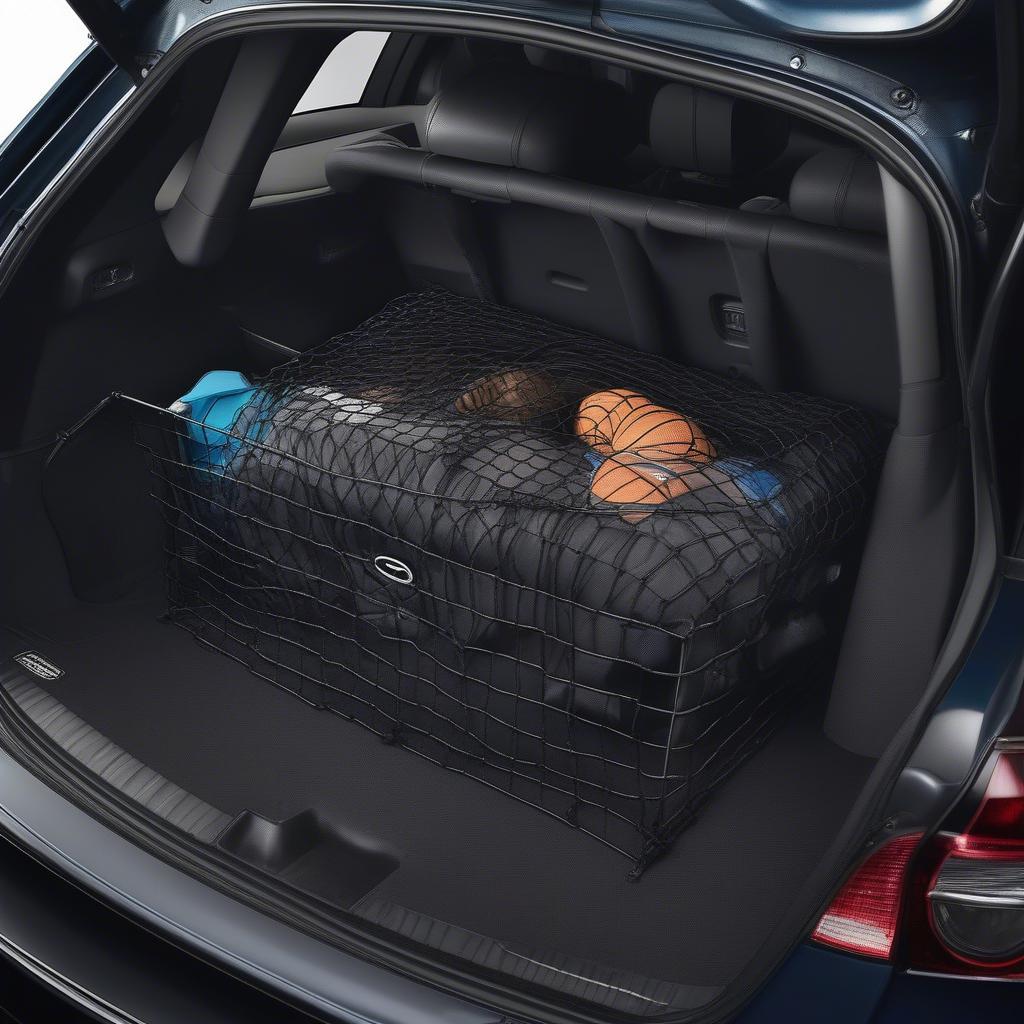 Lưới hành lý Mazda CX-5 Cargo Net đảm bảo an toàn cho đồ đạc.