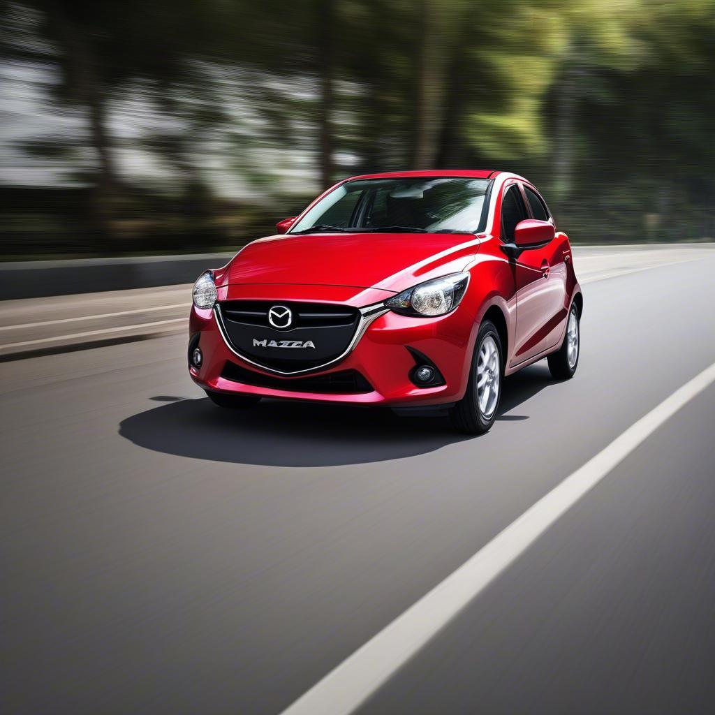 Mazda 2 2014 vận hành êm ái trên đường.