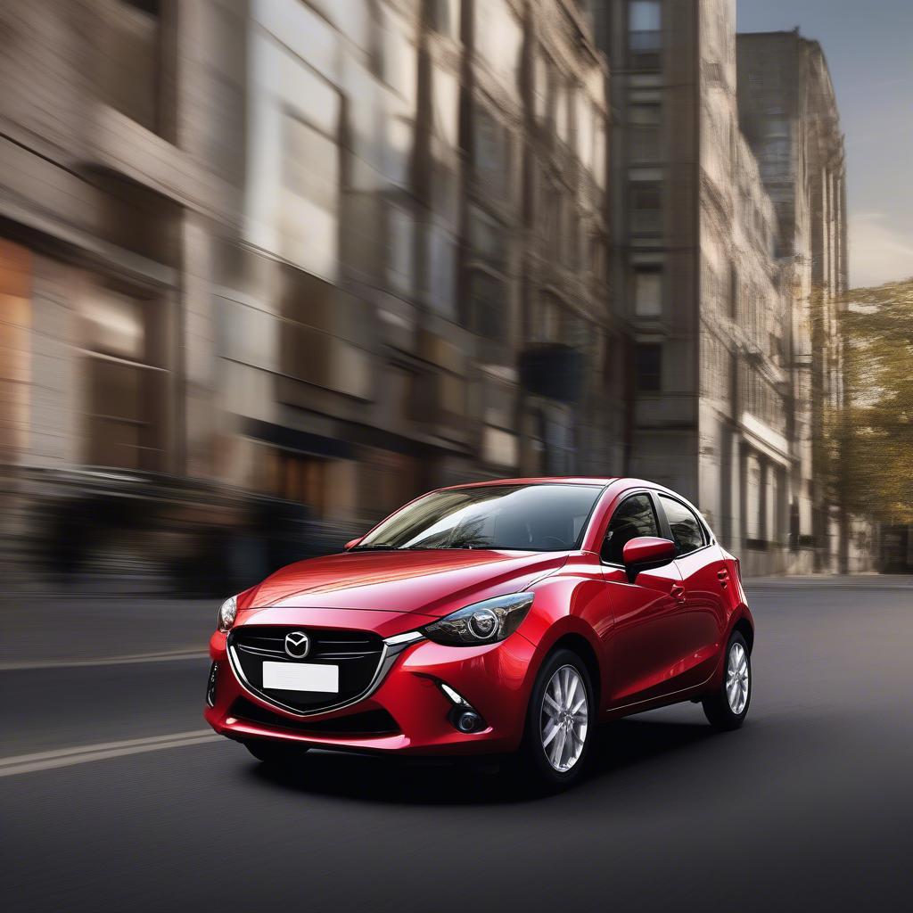 Ngoại thất Mazda 2 2015: Thiết kế trẻ trung, năng động với các đường nét sắc sảo, lưới tản nhiệt đặc trưng và cụm đèn pha hiện đại.