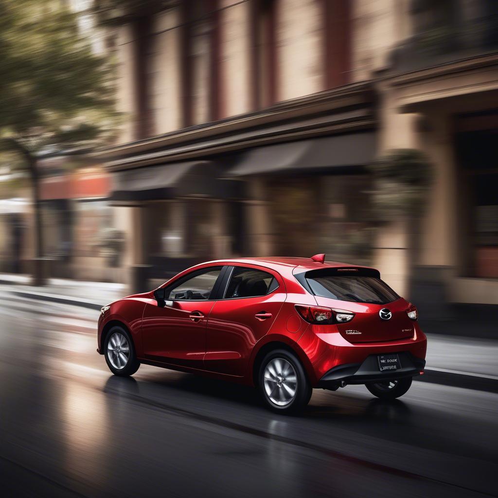 Mazda 2 2019 màu đỏ Soul Red Crystal nổi bật