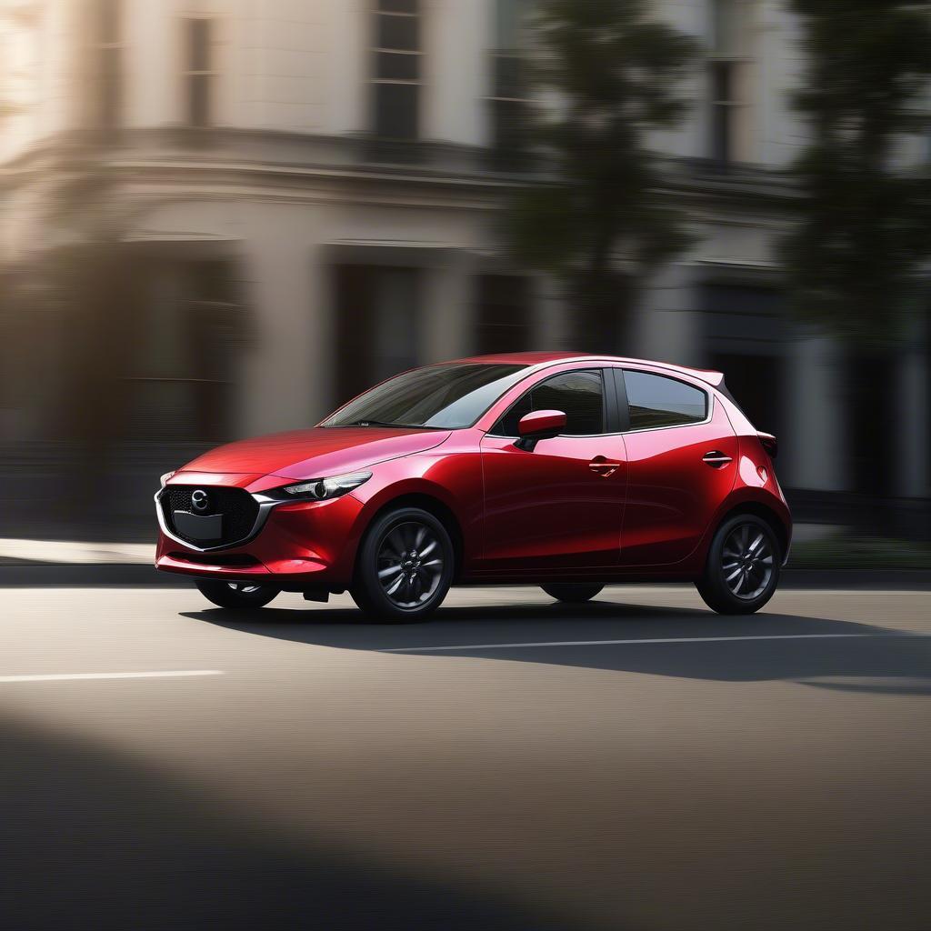 Mazda 2 2019 ngoại thất thể thao, thiết kế KODO năng động, lưới tản nhiệt hình cánh chim, đèn pha LED sắc nét