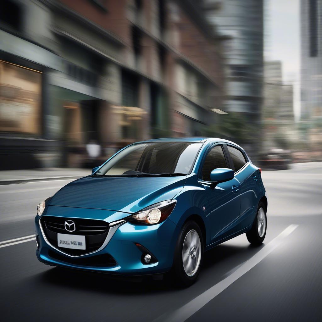 Mazda 2 di chuyển trong đô thị