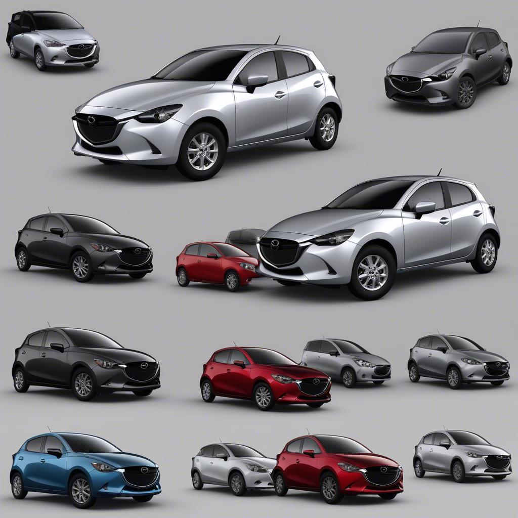 Mazda 2 với đa dạng màu sắc lựa chọn