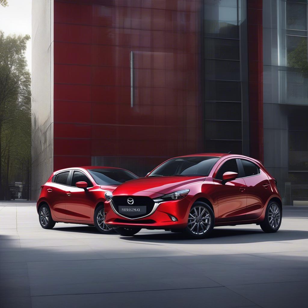 Mazda 2 nhập 2019 màu đỏ