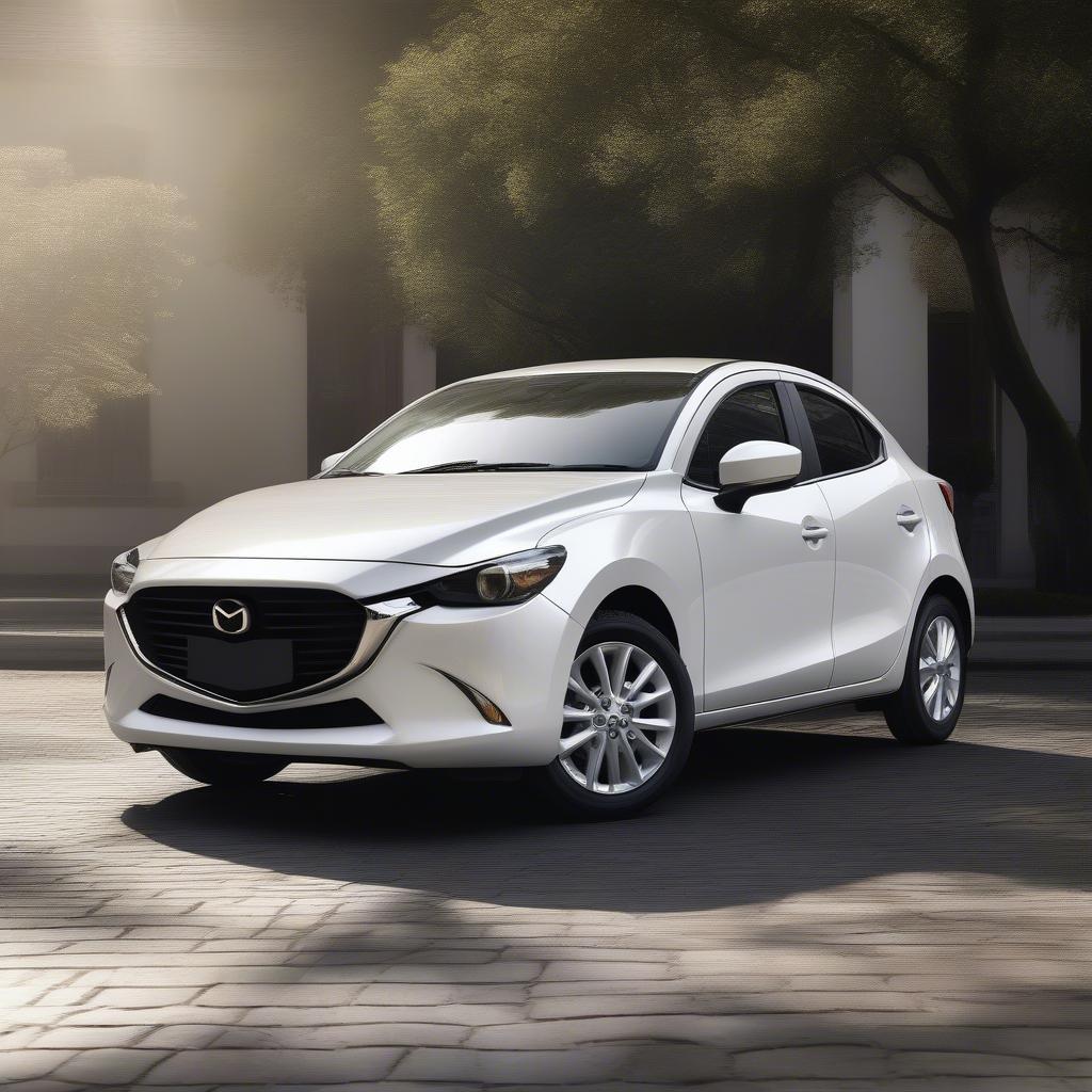 Mazda 2 Sedan 2019 màu trắng ngọc trai sang trọng