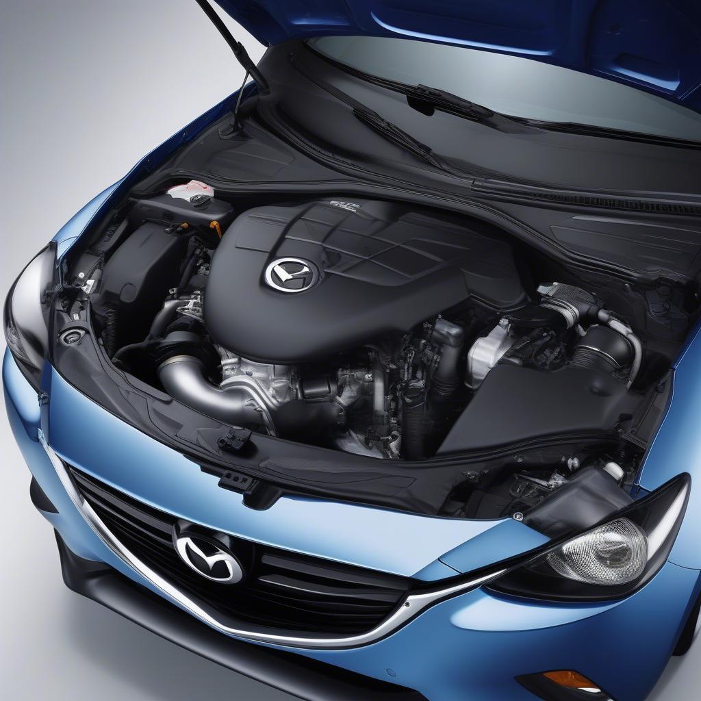 Mazda 2 Sedan với động cơ SkyActiv tiết kiệm nhiên liệu.