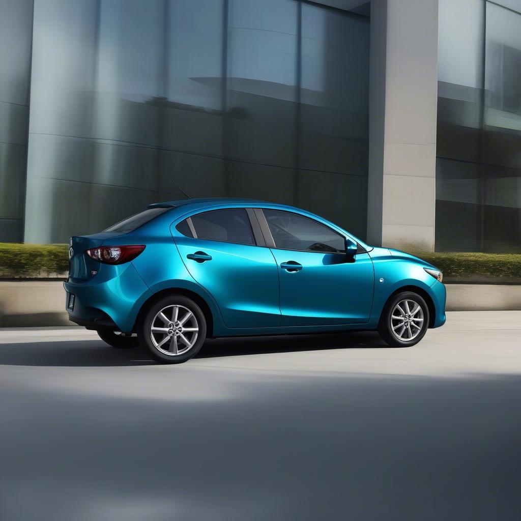 Mazda 2 Sedan màu xanh ngọc 44J ngoại thất - Thiết kế KODO ấn tượng