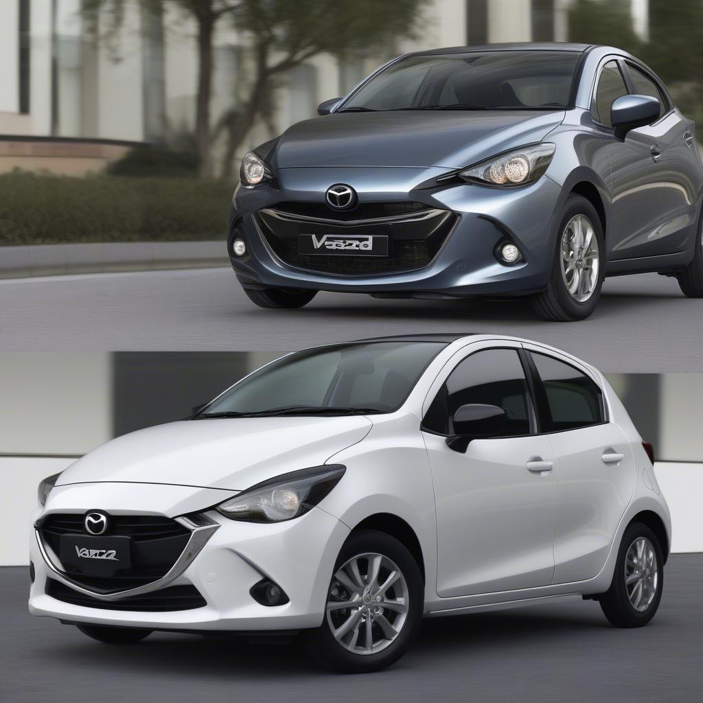 Mazda 2 và Toyota Yaris: So sánh ngoại thất