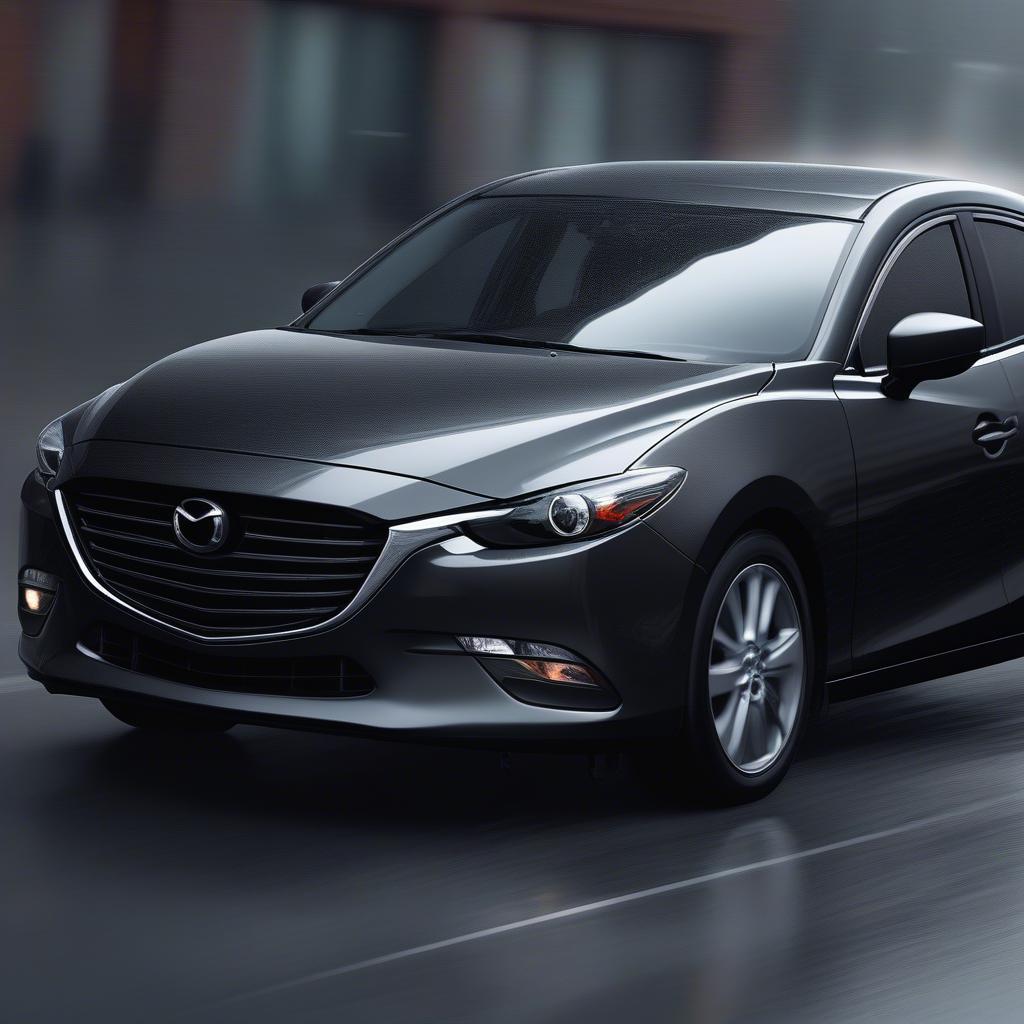 Mazda 3 2017 với vè che mưa