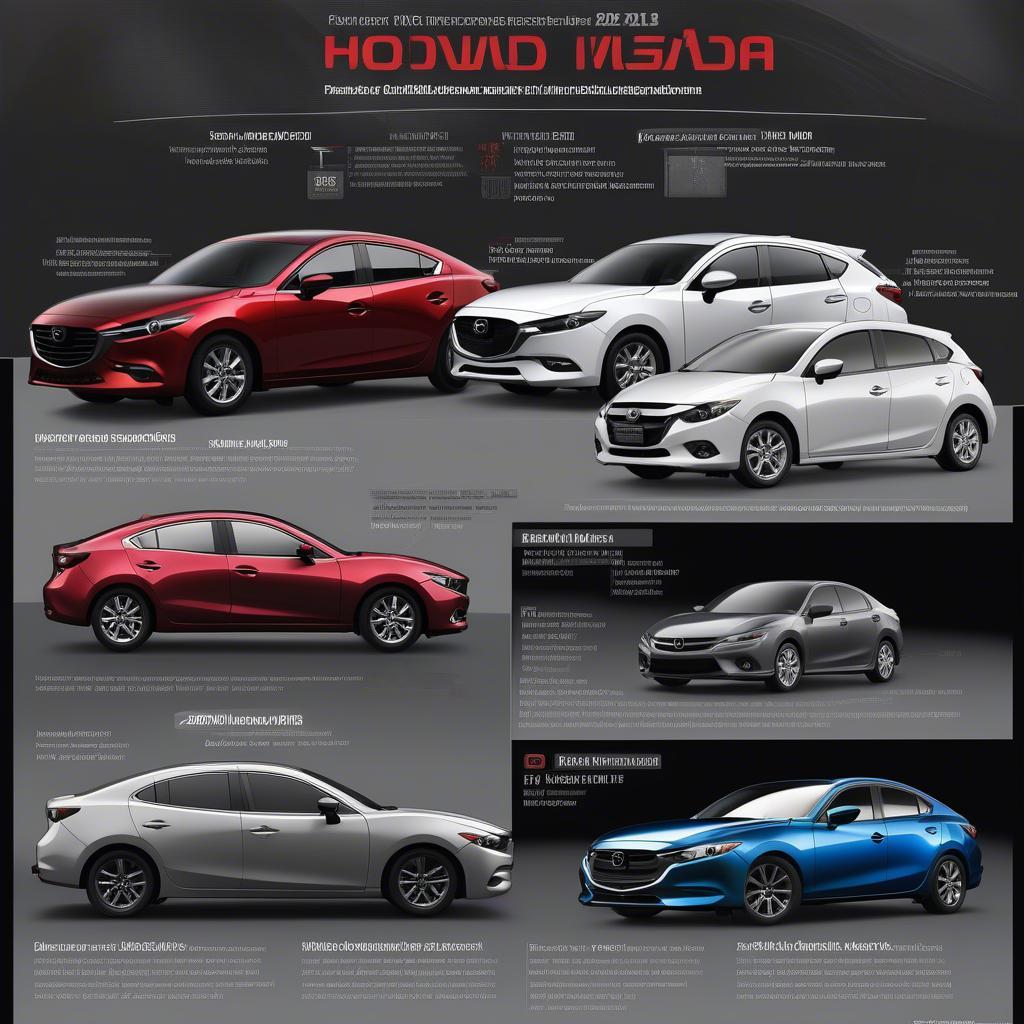 So sánh trực quan Mazda 3 2018 và Honda Civic 2018