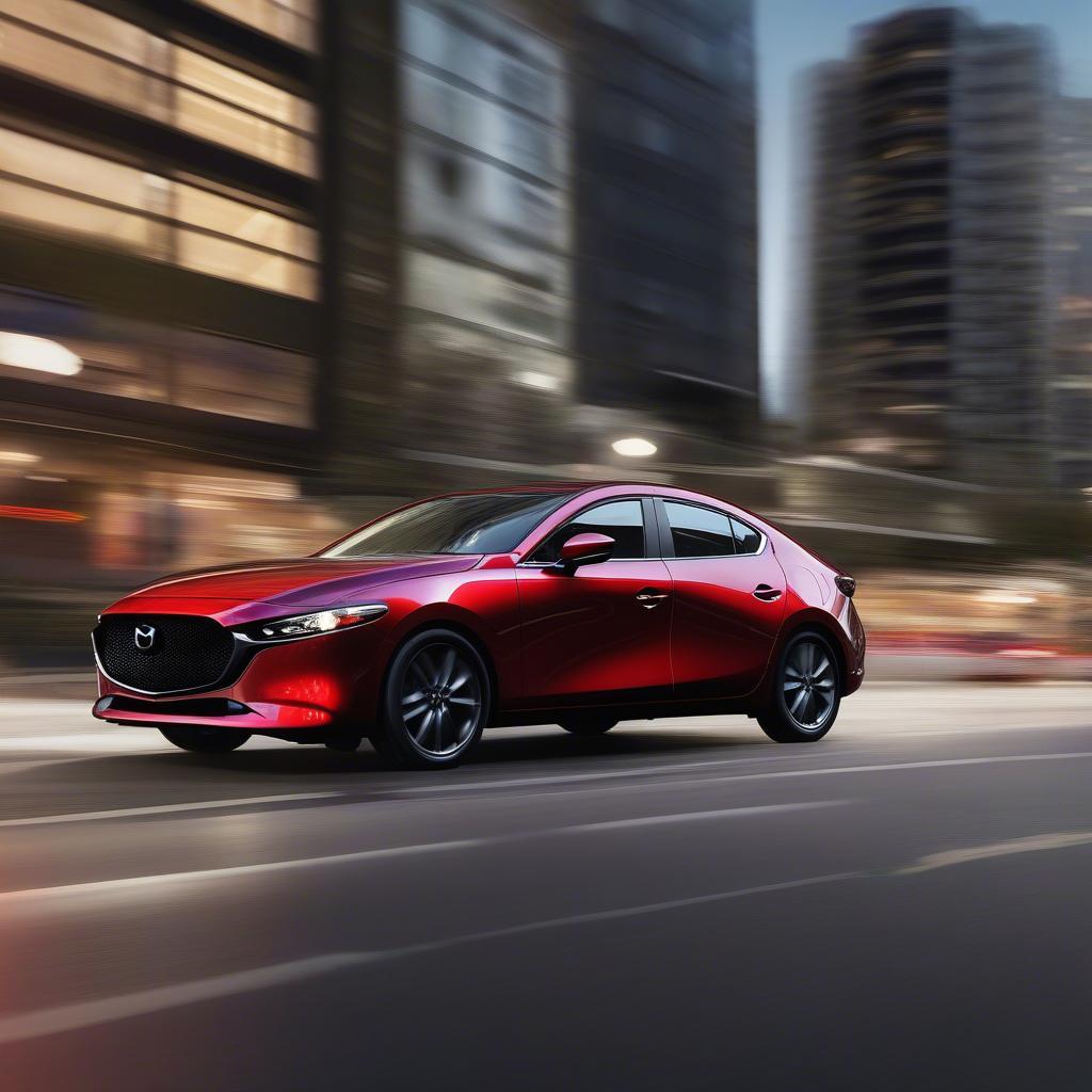 Mazda 3 2019 Sedan Màu Đỏ Đường Phố