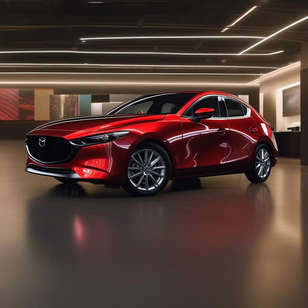 Mazda 3 bản mới nhất trưng bày tại showroom