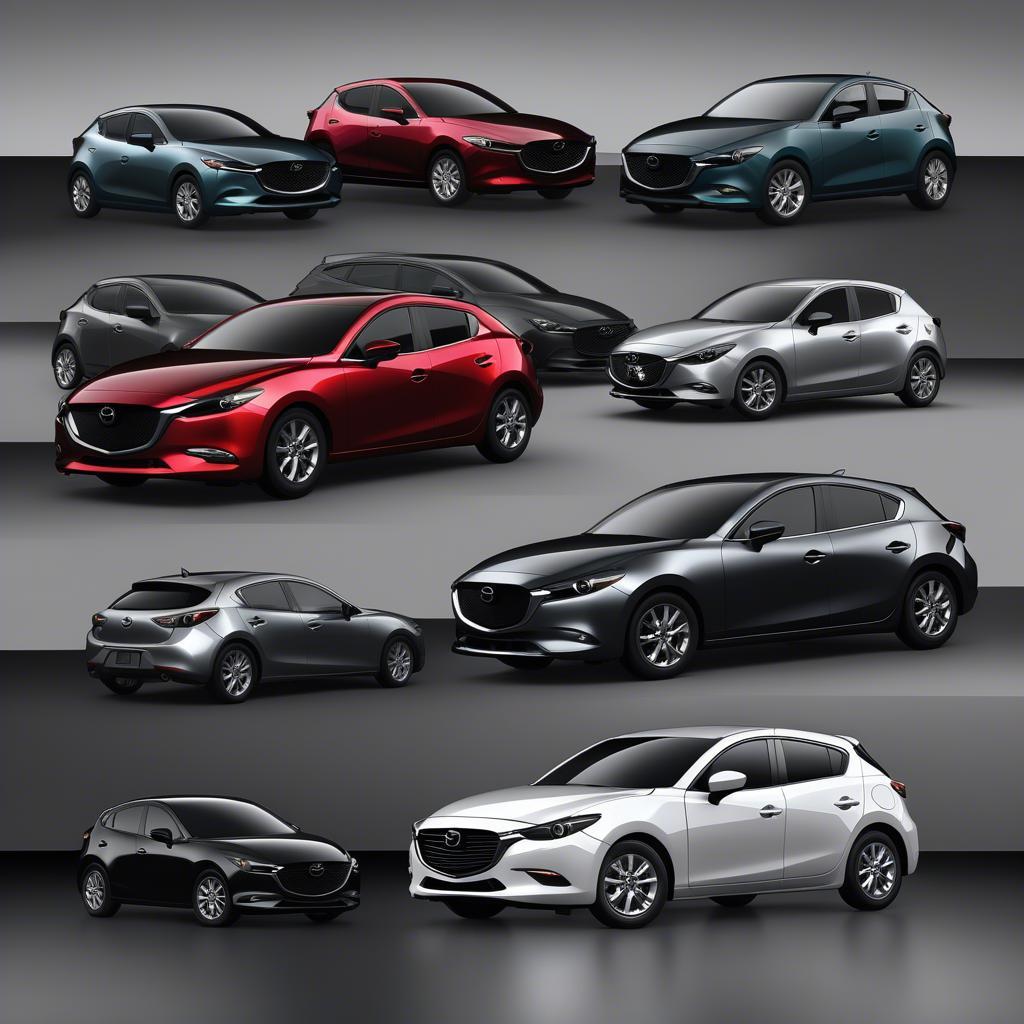 Hình ảnh tổng quan các phiên bản Mazda 3