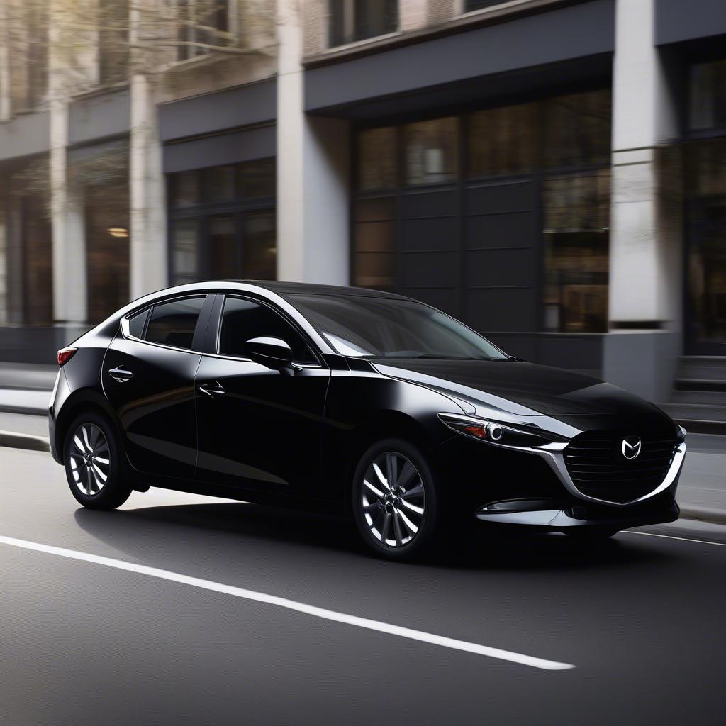 Mazda 3 đen 2017 ngoại thất