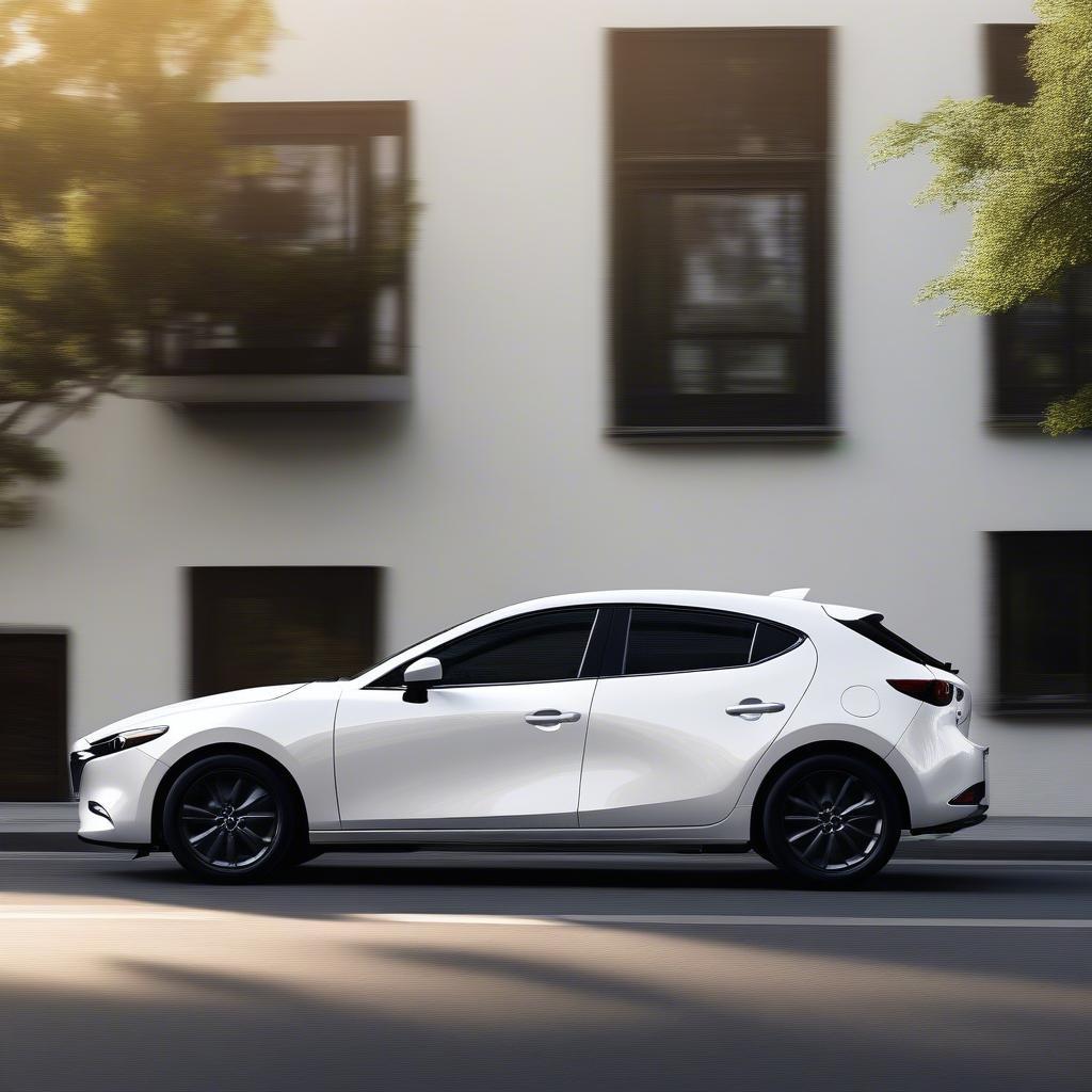 Mazda 3 Luxury 2019 màu trắng ngoại thất