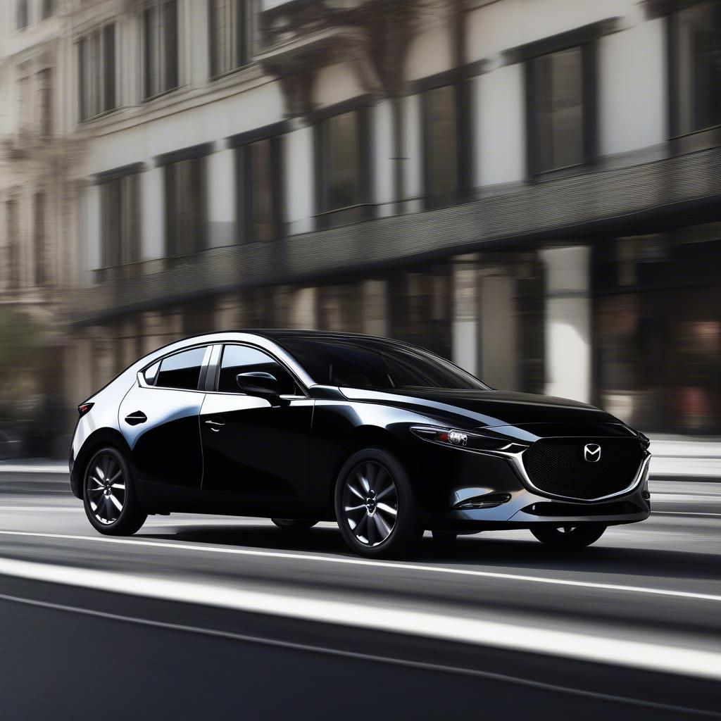 Mazda 3 màu đen 2018 ngoại thất