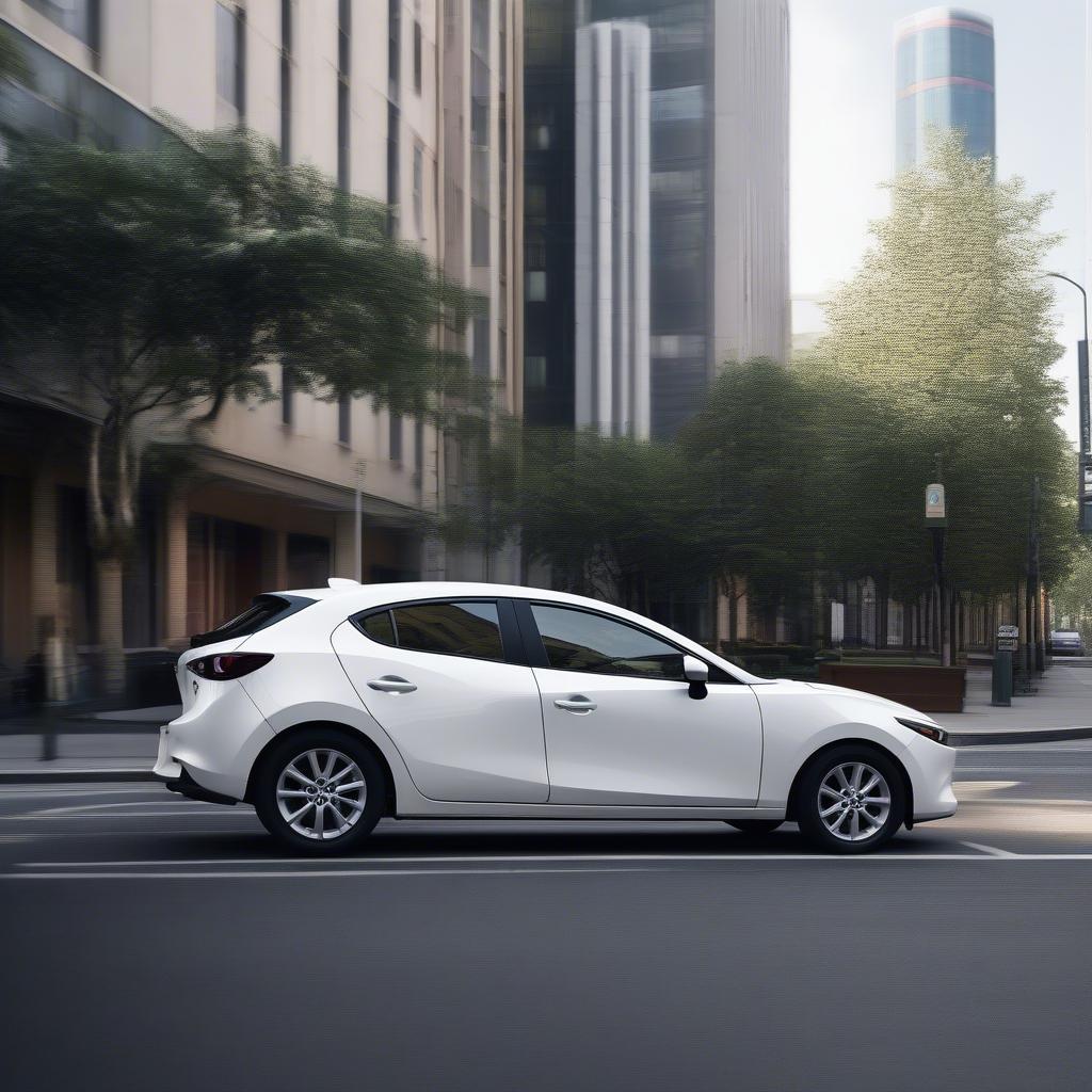 Mazda 3 màu trắng ngoại thất