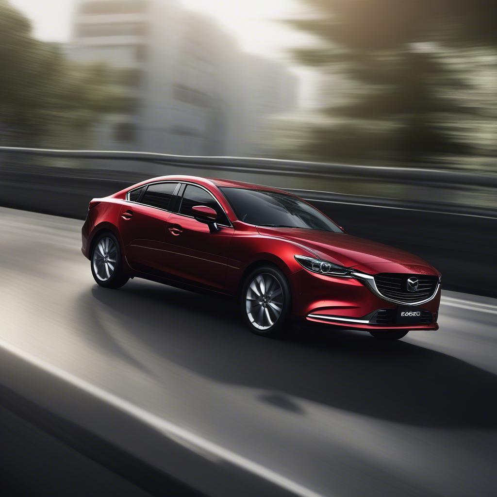 Mazda 6 vận hành trên đường cao tốc