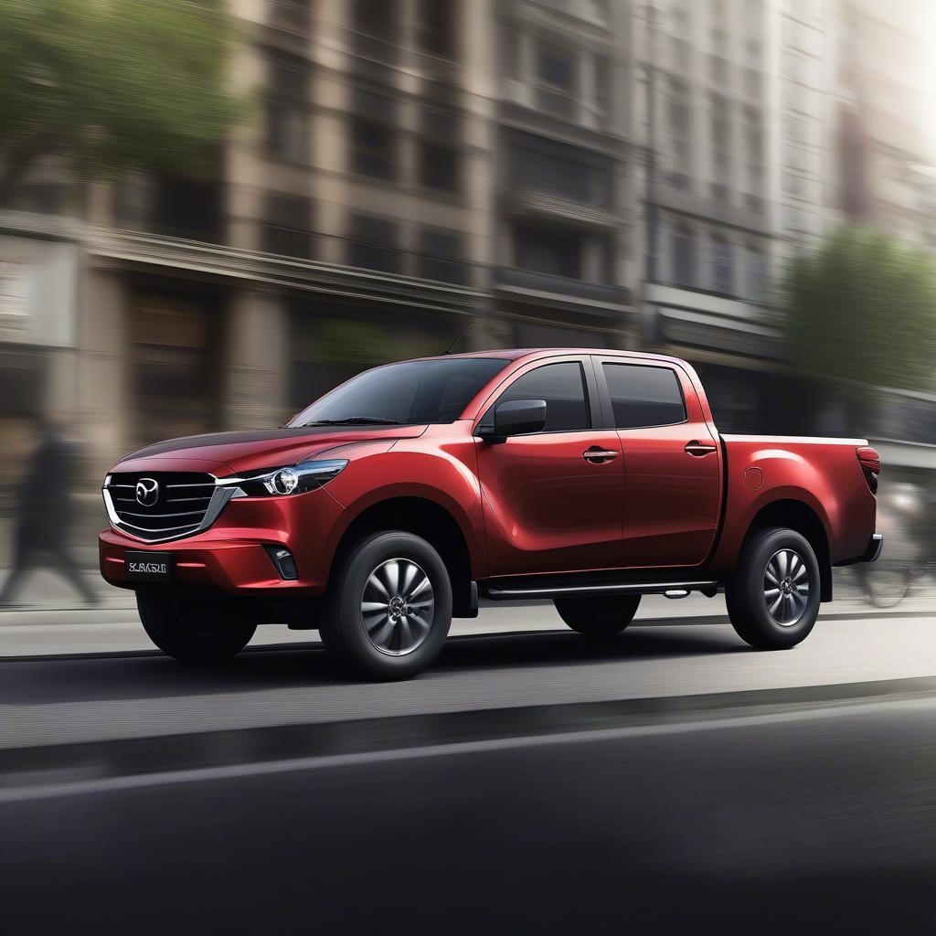 Mazda BT50 2 cầu di chuyển trong đô thị