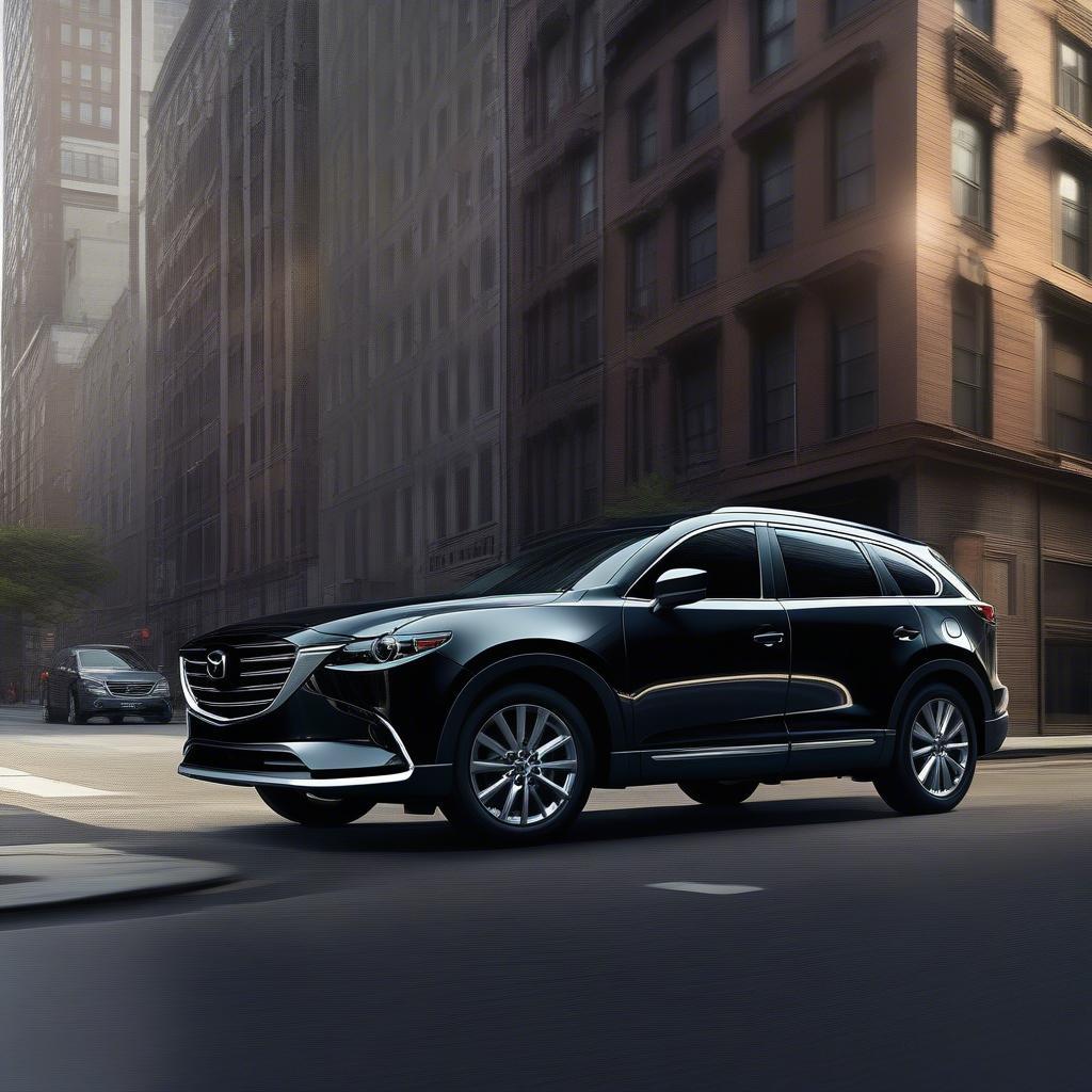 Mazda CX-9 Black 2017 trên đường phố