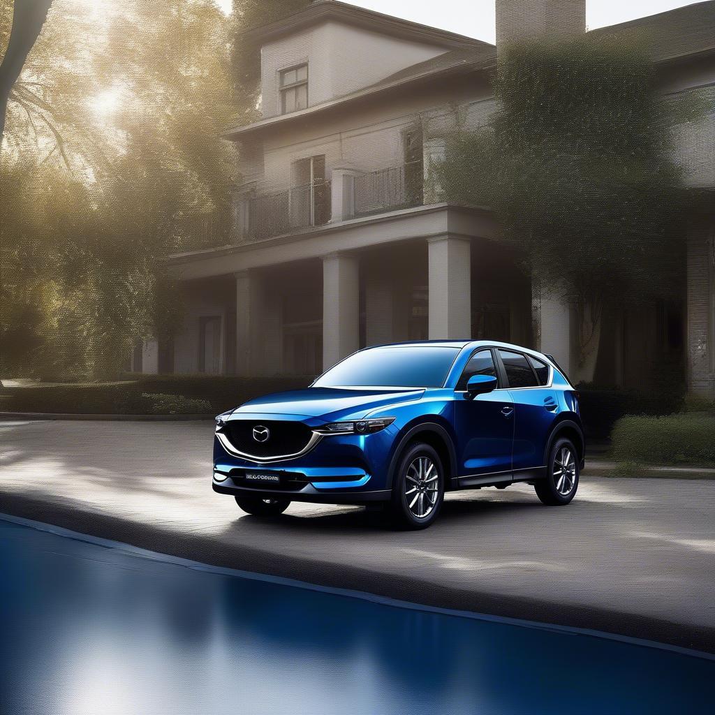 Mazda CX5 2018 Deep Crystal Blue dưới ánh sáng ban ngày