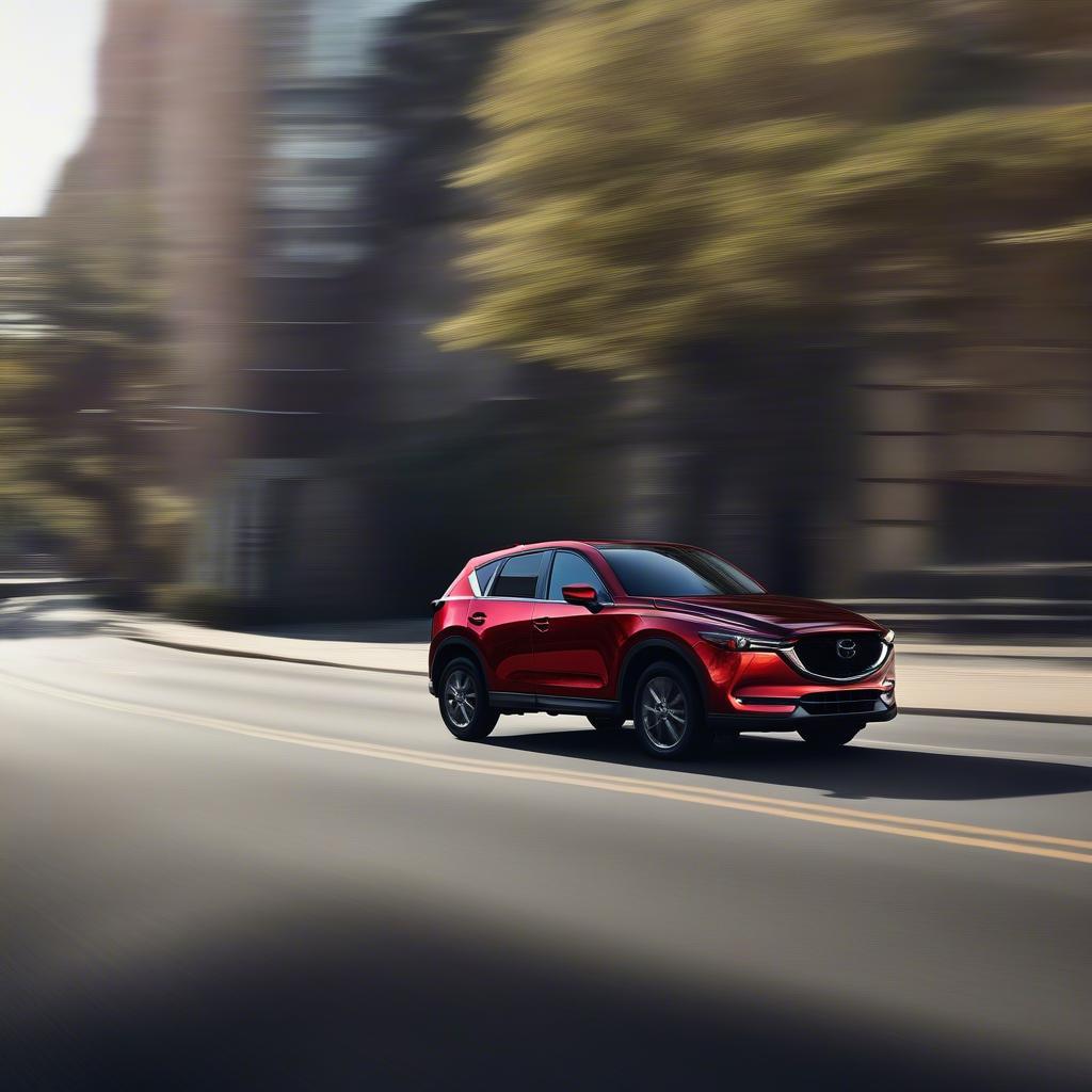 Hình ảnh Mazda CX5 2018 trên đường, thể hiện thiết kế và khả năng vận hành