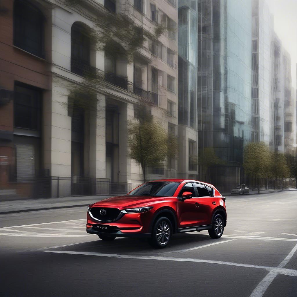 Mazda CX5 đỏ tự lái theo tháng