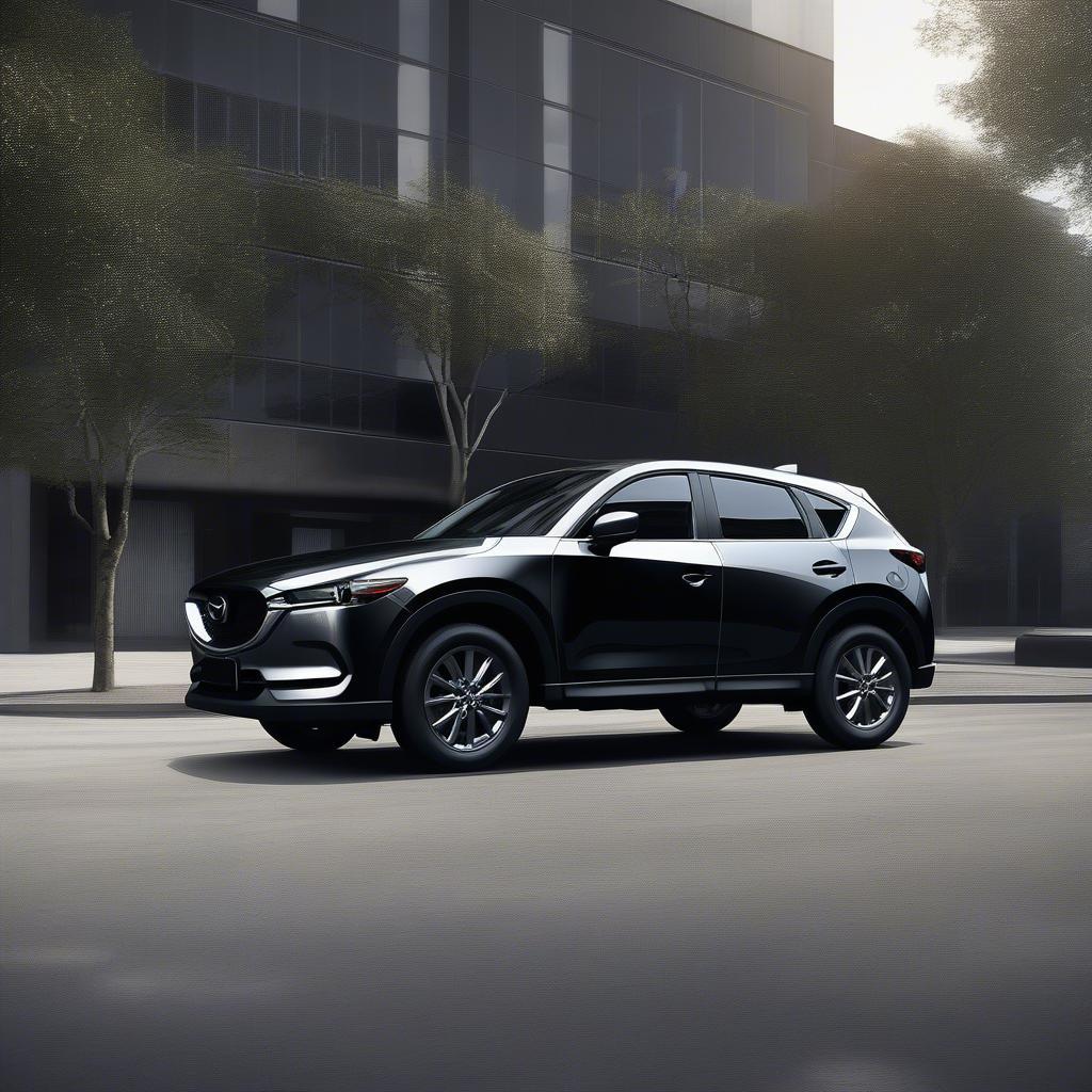 Hình ảnh ngoại thất Mazda CX-5 với thiết kế sang trọng và hiện đại, nổi bật trên đường phố.