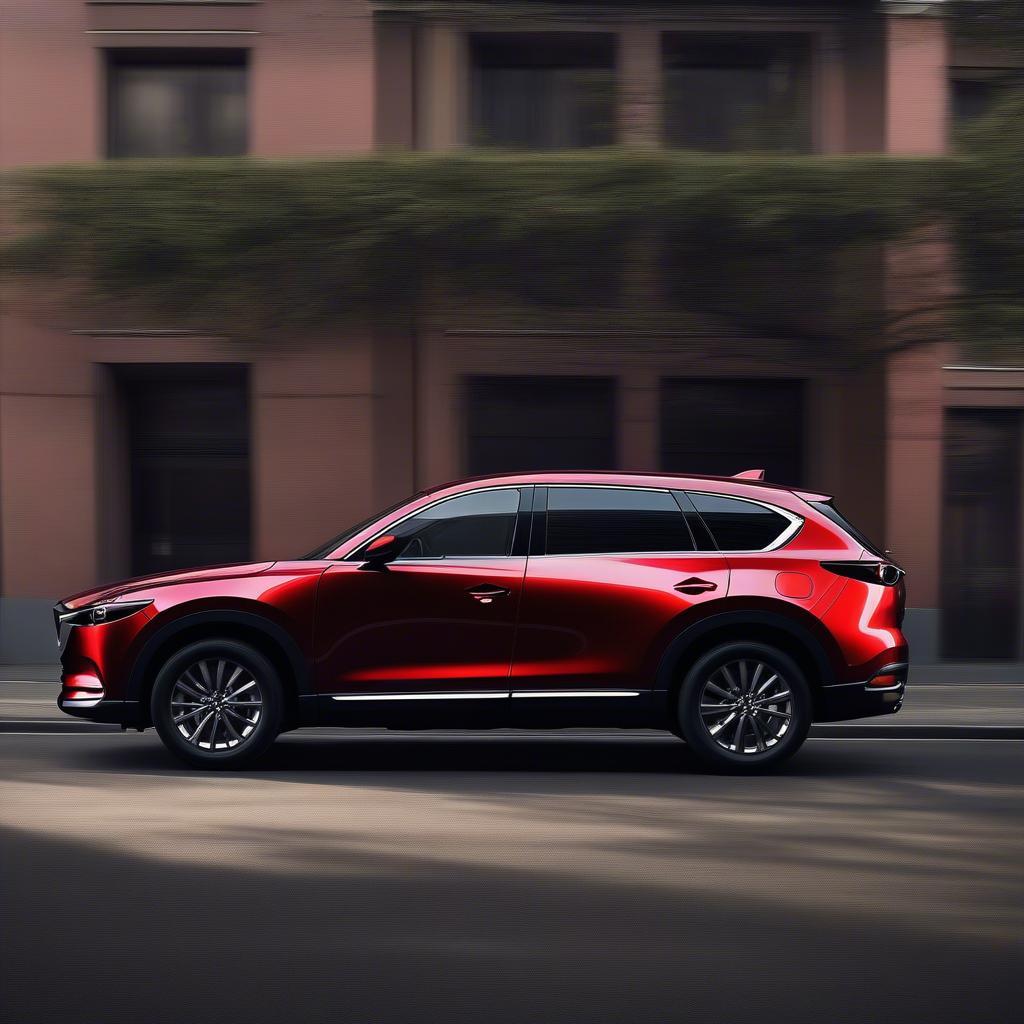 Mazda CX8 màu Đỏ Soul Red Crystal quyến rũ và nổi bật