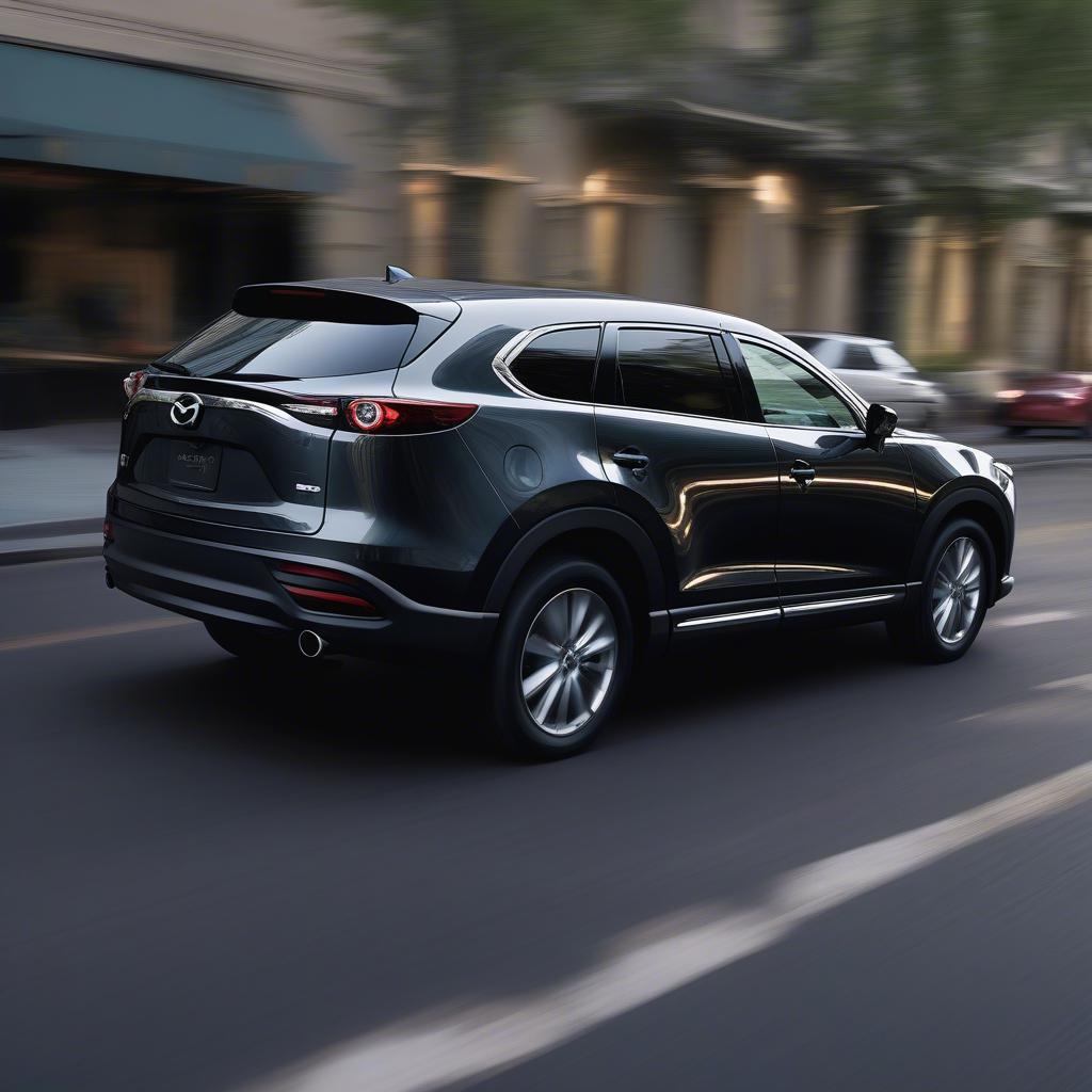 Mazda CX9 2018 leo lề đường