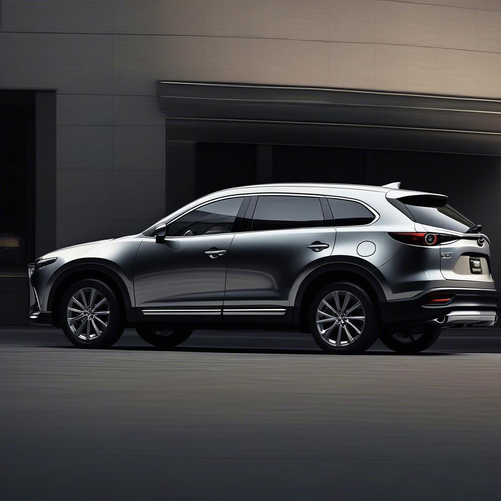 Mazda CX-9 ngoại thất thể thao, năng động với đường gân dập nổi và mâm xe hợp kim đa chấu