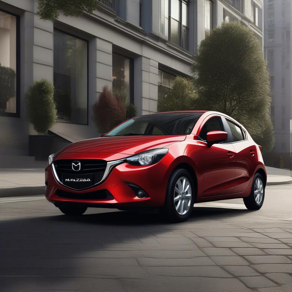 Mua Mazda 2 cũ trả góp: Hình ảnh xe Mazda 2 sang trọng, hiện đại.