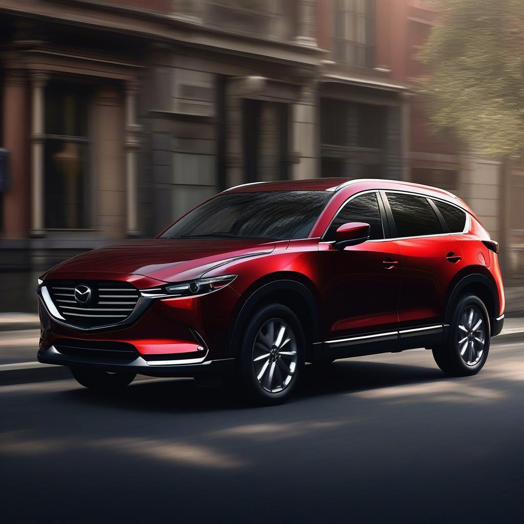 Ngoại thất Mazda CX-8 2019 màu đỏ, khoe trọn vẻ đẹp tinh tế và sang trọng