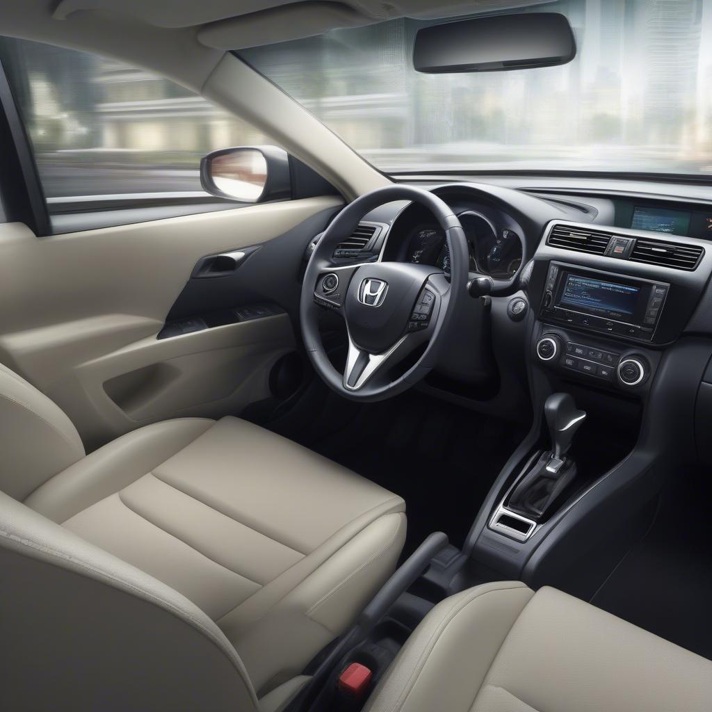 Nội thất Honda City và Mazda 3