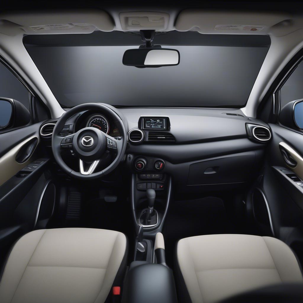 Nội thất tiện nghi và hiện đại của Mazda 2 Hatchback 2016