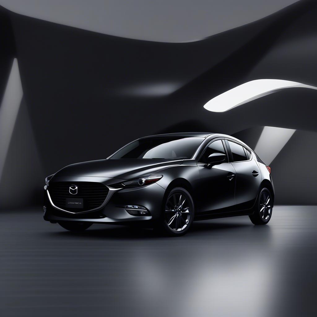 Nội thất Mazda 3 đen nhám