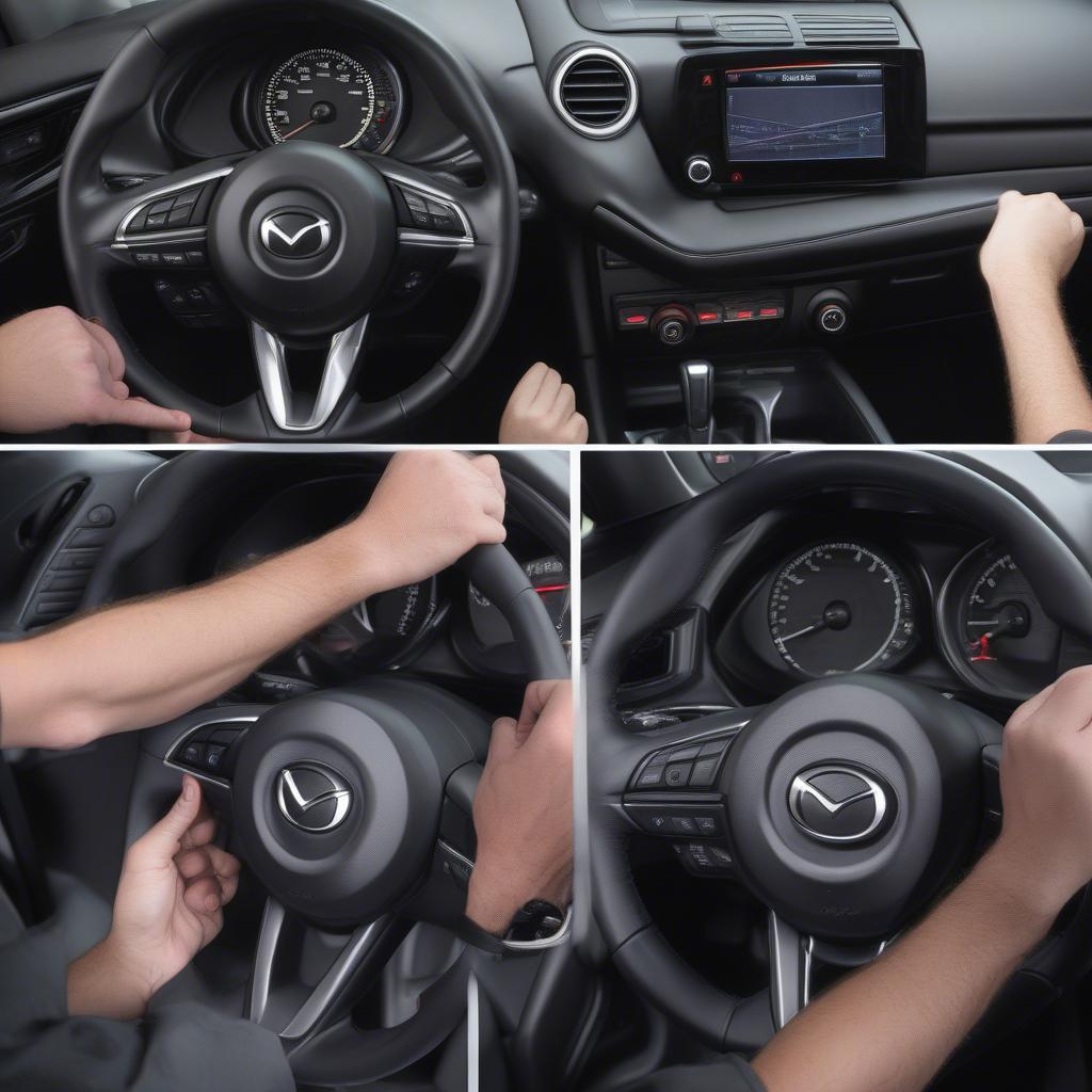 Quy trình lắp đặt Cruise Control trên Mazda 3 diễn ra nhanh chóng và chuyên nghiệp.